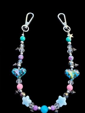 Bohemian Trinkets Sweet And Spiked Bag Charm/Phone Wristlet